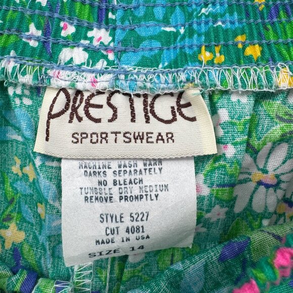 1980s pants floral vibrant vintage 80s Prestige slacks Pants woman’s size 14 - Picture 6 of 11